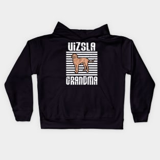 Vizsla Grandma Proud Dogs Kids Hoodie